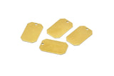 Brass Octagon Tag, 20 Raw Brass Octagon Stamping Tags,findings (16x10mm) D0032