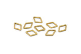 Open Cut Diamond, 50 Raw Brass Open Diamond Ring Charms (8.5x12x1mm) D0031