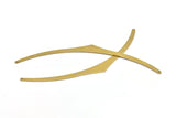 Brass Choker Findings - 3 Raw Brass Collar Findings With 2 Holes (145x0.80mm) Brass 406 D0085