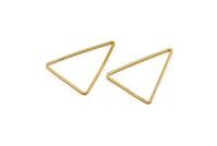 Brass Triangle Charm, 50 Raw Brass Open Triangle Ring Charms (20x26x0.9mm) D0086