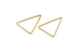 Brass Triangle Charm, 50 Raw Brass Open Triangle Ring Charms (20x26x0.9mm) D0086