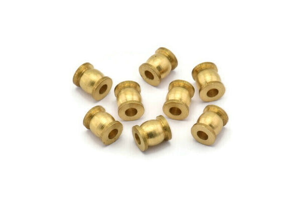 24 Raw Brass  Spacer Beads,  (7x6mm)  D0073