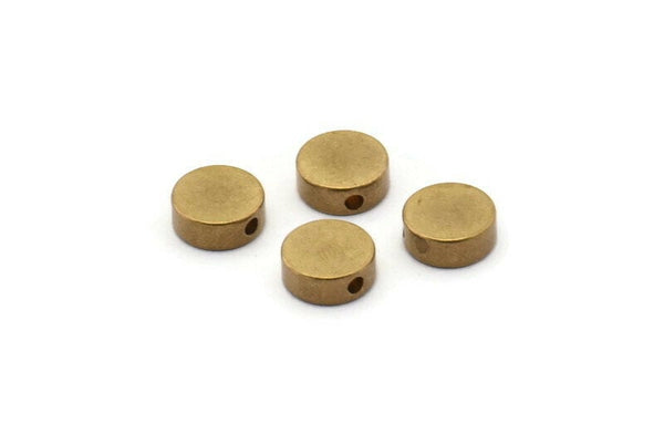 Brass Spacer Bead , 25 Raw Brass Spacer Beads, Spacer Connectors, Round Beads (8x3mm) D0128