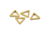 17mm Triangle Charm - 24 Raw Brass Triangle Charms (17x2mm) D0017