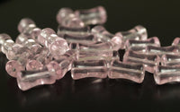 10 Pcs Czech Glass 14x8 Mm Soft Pink Wave Beads Pc-39