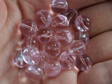 10 pcs Czech Glass 9x8 mm Soft Pink Nugget Beads PC-40