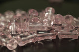 10 Pcs Czech Glass 14x8 Mm Soft Pink Wave Beads Pc-39