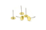Pirinç Yuvarlak Küpe, 12 Çekiçlenmiş Ham Pirinç Yuvarlak Küpe (6x0,80 mm) M01494 A1870