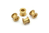 12 Raw Brass Industrial Findings, Spacer Beads (9x7mm) D0156
