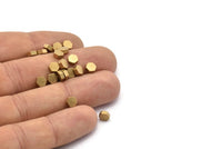 Brass Hexagon Blank, 50 Raw Brass Hexagon Blanks (5x2.25mm) D0127
