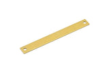 Brass Rectangle Bar, 10 Raw Brass Bracelet Blanks With 2 Holes (9x80x0.80mm) D0188