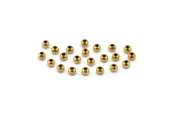 Brass Spacer Bead, 500 Raw Brass Spacer Bead, Findings (2.5mm)  Brs 0101 b0029