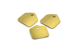 Brass Stamping Blank,  12 Raw Brass Stamping Blank Tags  (16x15x0.60mm)   D143--Y345  Y103