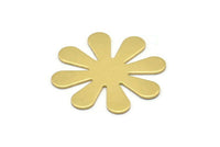 10 Raw Brass Flower Stamping Blanks (28x0.80mm) D0408--N0680