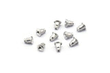 Aluminium Back Stopper, 100 Silver Tone Aluminium Earring Back Stopper, Earnest (5.5x4.5mm) ( A0392 )