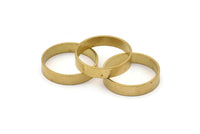 Brass Band Ring - 24 Raw Brass Ring Settings (19.5mm) Hole Size : 18mm Bs-1135--r010