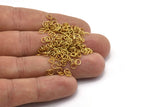 4mm Jump Rings - 1000 Gold Tone Brass Jump Rings (4x0.60mm) A0881