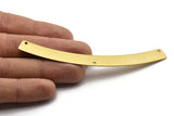 Brass Choker Findings, 5 Raw Brass Collar Findings With 3 Holes (103mm)  Brass 015 A0214