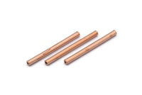 Copper Tube Beads - 50 Raw Copper Tube Beads (2x25mm) D0174