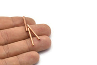 Copper Tube Beads - 50 Raw Copper Tube Beads (2x25mm) D0174