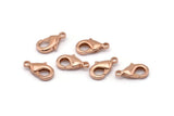 Rose Gold Parrot, 12  Rose Gold Plated Lobster Claw Clasps  (12x6mm) Q0212