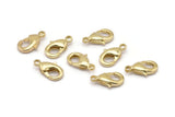 Gold Parrot, 12 Gold Plated Lobster Claw Clasps  (12x6mm) Q0212