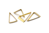 Cut Triangle Connector, 24 Raw Brass Triangle Thick Cut Connectors (17x30x0.45x2mm) D0222
