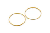 35mm Circle Connectors - 25 Raw Brass Circle Connectors (35x0.8x2mm) D0315