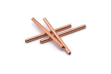 Copper Tube Beads - 50 Raw Copper Tube Beads (2x30mm) D0365