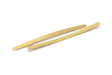 Bras Stamping Blank, Bar, 5 Raw Brass Bracelet Stamping Blanks ( 8x145x1mm) D0278