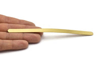 Bras Stamping Blank, Bar, 5 Raw Brass Bracelet Stamping Blanks ( 8x145x1mm) D0278