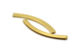 Brass Choker Pendant , 5 Raw Brass Pendants, Choker Findings with 4 Holes (100x9mm)   D0291