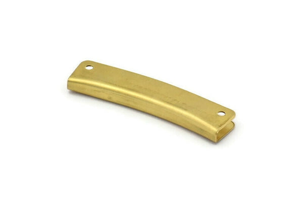 Brass Choker Pendant, 5 Raw Brass Pendant Findings With 4 Holes (40x9mm) D0289