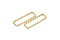 Brass Rectangle Connector, 50 Raw Brass Rectangle  Connectors (8x26x0.8mm) D0331