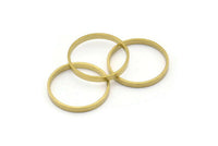 19mm Circle Connectors - 25 Raw Brass Circle Connectors (19x0.8x2mm) D0311