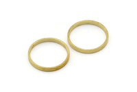 18mm Circle Connectors - 50 Raw Brass Circle Connectors (18x0.8x2mm) D0310