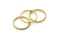 18mm Circle Connectors - 50 Raw Brass Circle Connectors (18x0.8x2mm) D0310