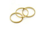 18mm Circle Connectors - 50 Raw Brass Circle Connectors (18x0.8x2mm) D0310