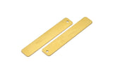 Rectangle Necklace Bar, 10 Raw Brass Stamping Blanks (10x57.6x0.80mm) D0445