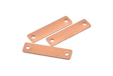 Copper Personalized Bar, 24 Raw Copper Stamping Blanks  (10x40x0.80)  D0517
