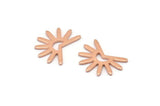 Copper Sun Blank, 24 Raw Copper Sun Blanks, Copper Findings (11x15x0.80mm) M02362