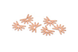 Copper Sun Blank, 24 Raw Copper Sun Blanks, Copper Findings (11x15x0.80mm) M02362