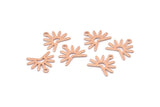 Copper Sun Charm, 24 Raw Copper Sun Charms With 1 Loop, Copper Findings (13x15x0.80mm) M02363