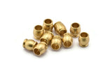 20 Raw Brass Industrial Findings, Spacer Beads (11x10 Mm) D0399