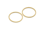 Brass Circle Connectors, 24 Raw Brass Textured Circle Connectors (20x0.8x1mm) BS 1749