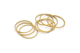 Brass Circle Connectors, 24 Raw Brass Textured Circle Connectors (20x0.8x1mm) BS 1749