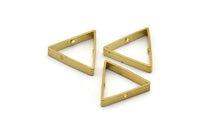 Brass Triangle Charm, 12 Raw Brass Triangles with 2 Holes (17x3x0.80mm) BS 1744