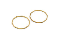 Brass Decagon Blank, 50 Raw Brass Decagon Charms, Pendants (20x0.80mm) BS 1774