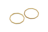 Brass Decagon Blank, 50 Raw Brass Decagon Charms, Pendants (20x0.80mm) BS 1774