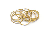 Brass Decagon Blank, 50 Raw Brass Decagon Charms, Pendants (20x0.80mm) BS 1774